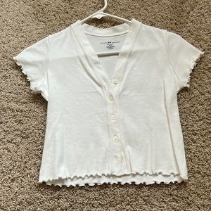 Brandy Melville white button up shirt